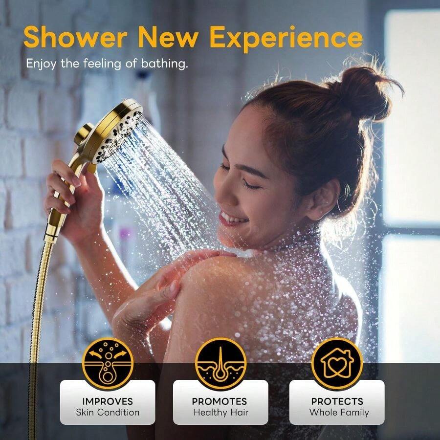 หัวฝักบัวมือถือแรงดันสูง 10 รู - High Pressure Shower Head Handheld บทวิจารณ์และราคา